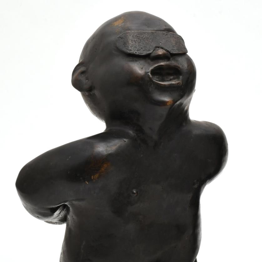 LUIS VIDAL (1970), pair of figures from the series ‘Lindos’, 1996–1999.: In iron. Minor flaws. Approx. 46.5 x 18 x 21 cm.