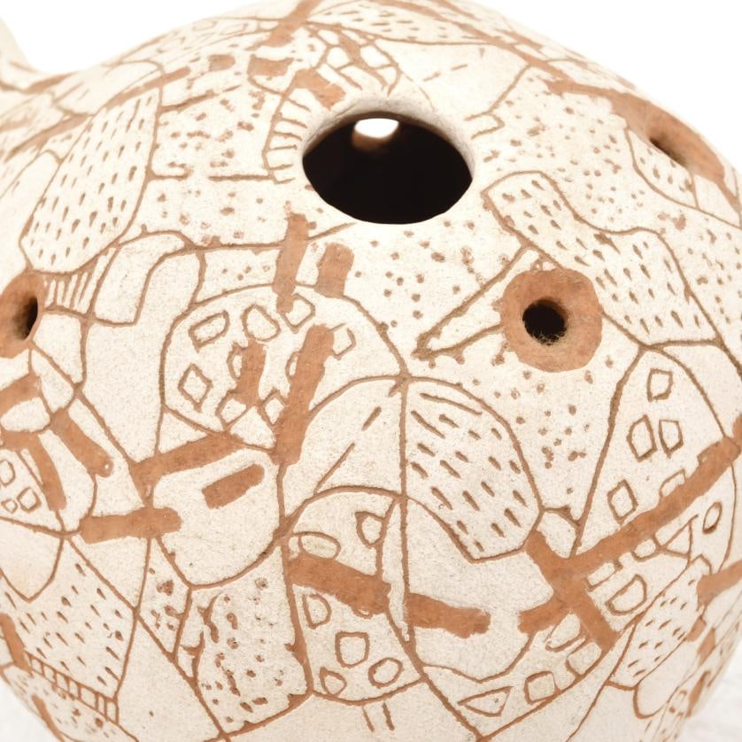 JOAN VILACASAS (1920-2007). 'Marciano'.: Fired and painted clay. Signed. Reference literature: ‘Joan Claret i Joan Vilacasas. Donació de la Col·lecció Brigitte i Hans Robert Thomas’. Fig. Page 97. ‘Vilacasas. Planimetrías 68-70’,