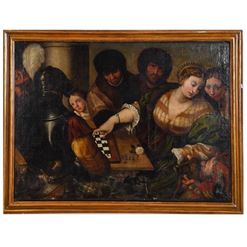 18TH CENTURY ITALIAN SCHOOL. ‘Chess game’. (1 of 4)