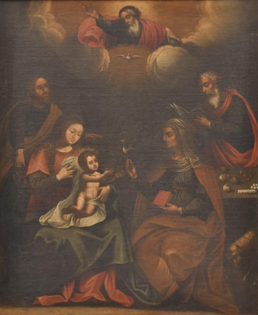 PROBABLY ARAGONESE SCHOOL, 18TH CENTURY. 'Holy Family'. (1 of 5)