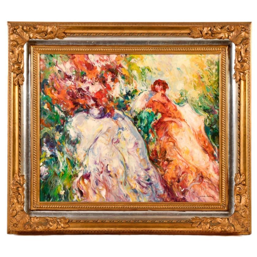 JOSÉ ANTONIO PINEDA BUENO (1950). 'Luz en el jardín'.: Oil on canvas. Signed on the front and titled on the back. 54 x 65 cm; 75 x 86 cm (frame).