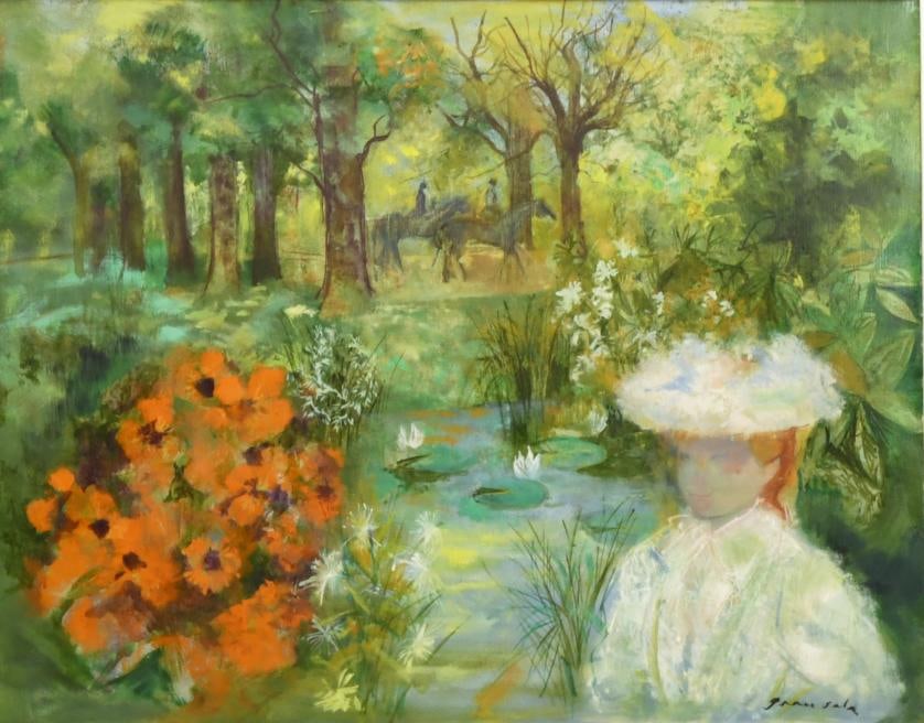 EMILI GRAU-SALA (1911-1975). ‘Girl in white by the pond’, Paris, 1972. (1 of 5)