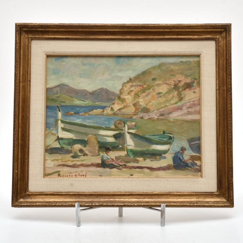 JACINT OLIVÉ FONT (1896-1967). ‘Stranded boats’. (1 of 4)
