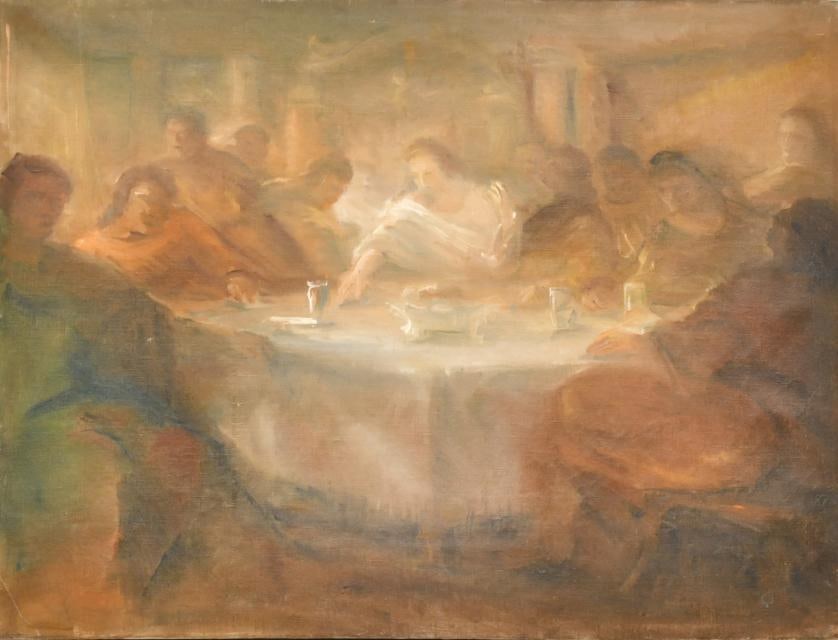 AFTER MODELS BY VICTOR KALLINIK GOUSSEF (20TH CENTURY). 'The Last Supper'. (1 of 5)
