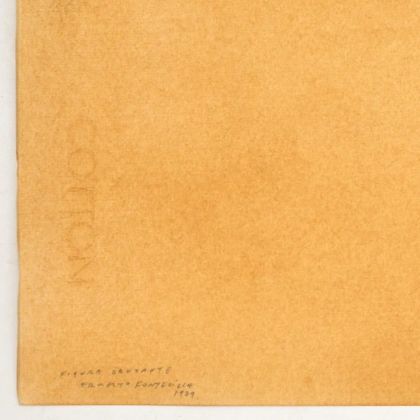 ERNESTO FONTECILLA (1938). 'Figura danzante', 1979.: Charcoal on paper. Signed, dated and titled. 76 x 56.5 cm (unframed).