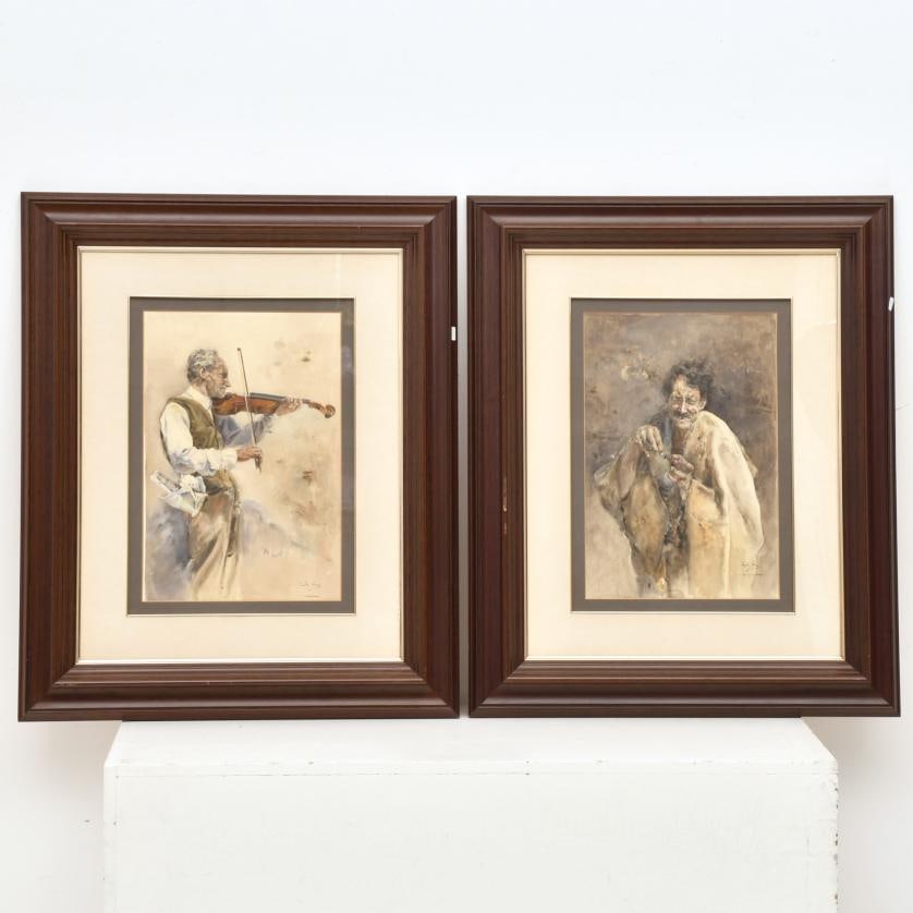 VICENTE ALONSO PALACIOS (1955). 'Violinista' and 'El loco de la mosca'. (1 of 4)