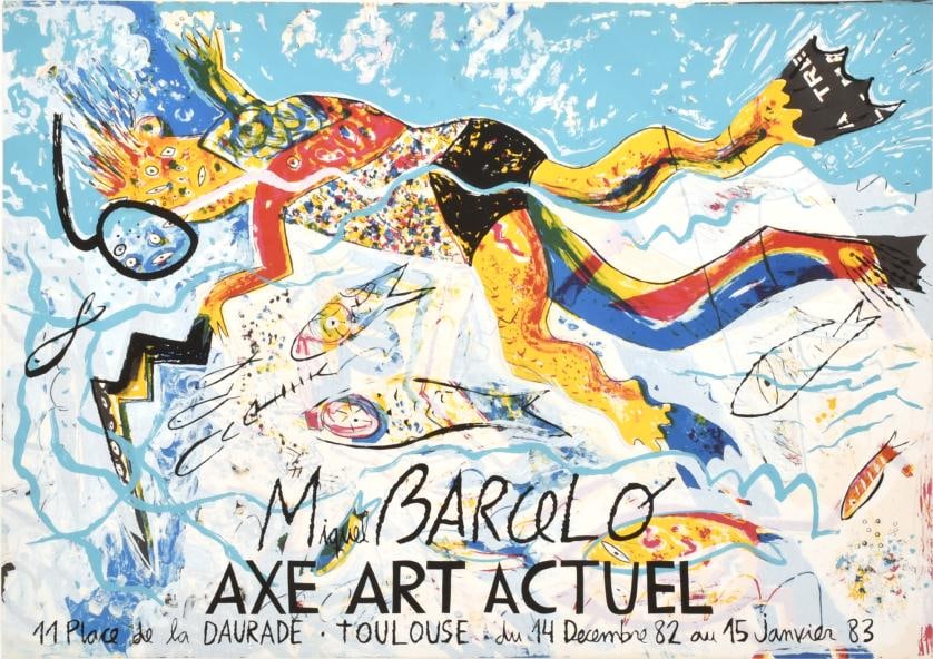 MIQUEL BARCELÓ (1957). Poster for the ‘Axe Art Actuel’ exhibition, 1983. (1 of 3)
