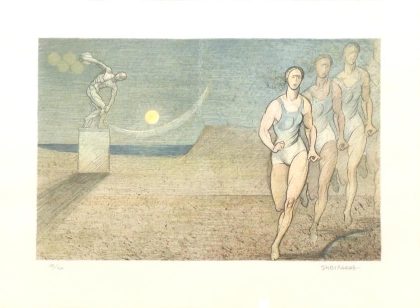 JOSEP MARIA SUBIRACHS (1927-2014). Pair of framed lithographs: ‘L'esport’, 1990, and ‘Gioconda (1 of 4)