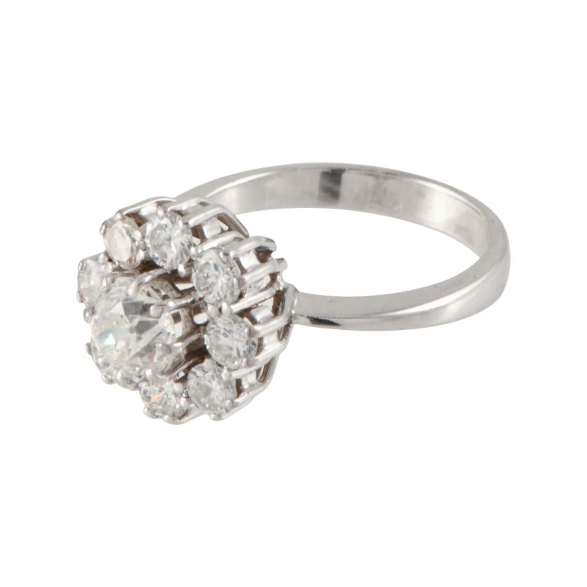 Diamonds rosette ring. - 2