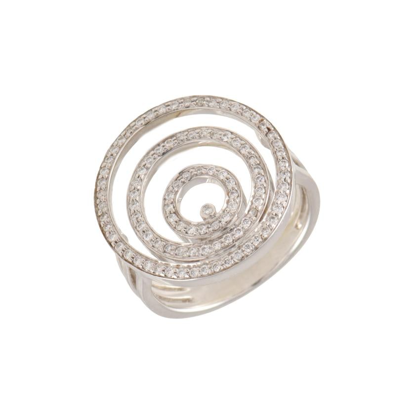 After models by Chopard: circles-spaed ring with diamonds. (1 of 2)