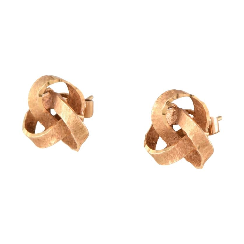 Knot-shaped earrings, 1960's. (1 of 1)