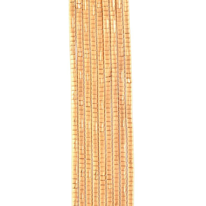 Art Deco style bracelet with nine threads.: Gilded metal and garnets imitation. 20 cm open.