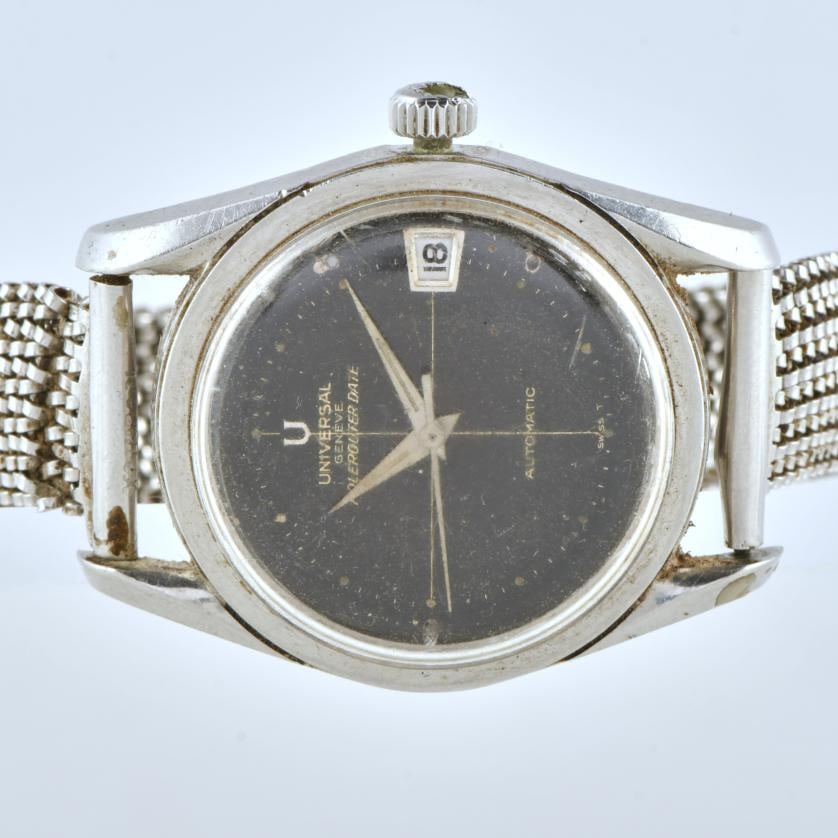 UNIVERSAL GENÈVE Polerouter Date. Wristwatch. (1 of 2)