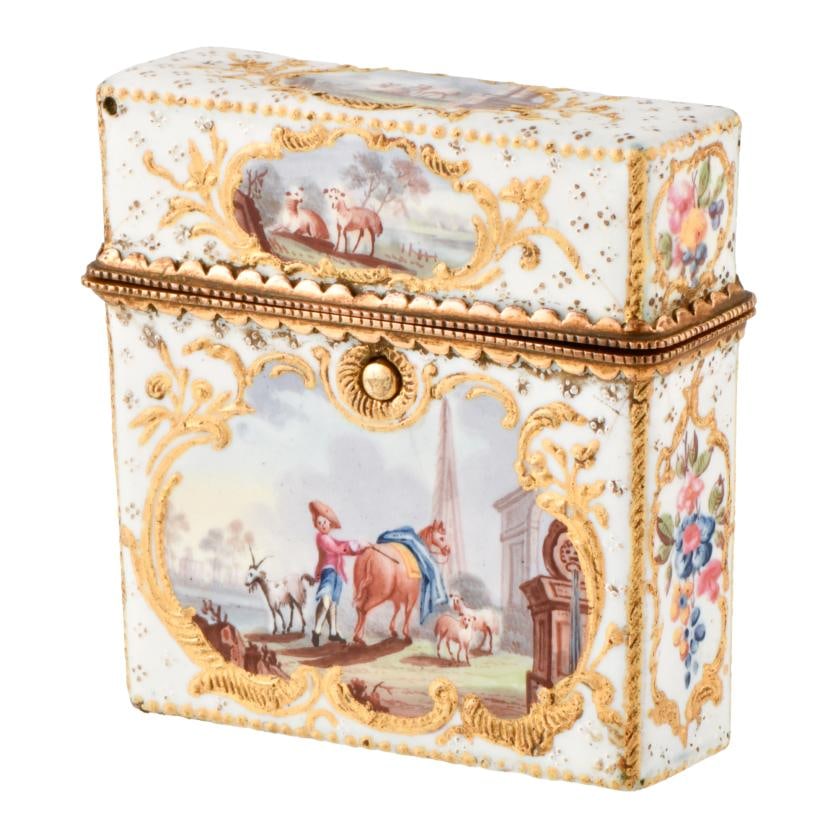 18TH CENTURY ENGLISH SCHOOL. Ladies’ vanity case, circa 1765. Probably made in South Staffordshire (1 of 4)