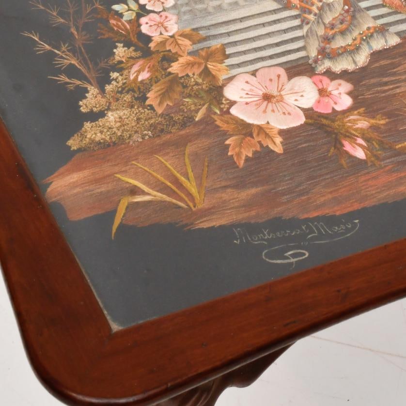 20TH CENTURY CHINESE SCHOOL. Coffee table.: Wood, and marble top.Wear and tear.40 x 70 x 54 cm approx.