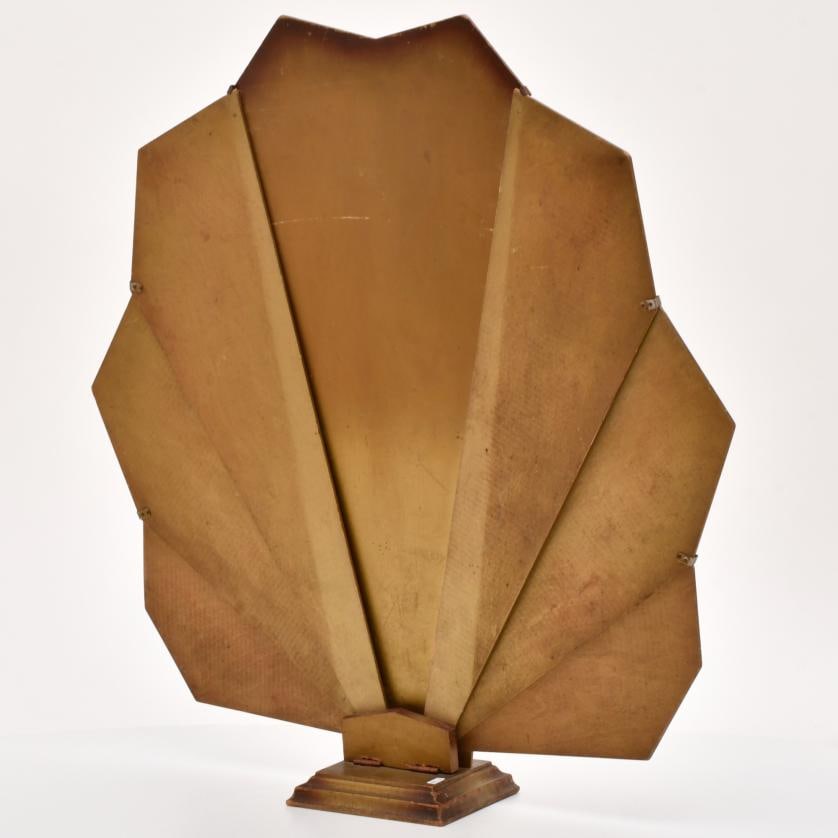 Art Deco style mirror, 20th century.: Lacquered wood.Slight wear and tear.67 x 55.5 x 14.5 cm approx.