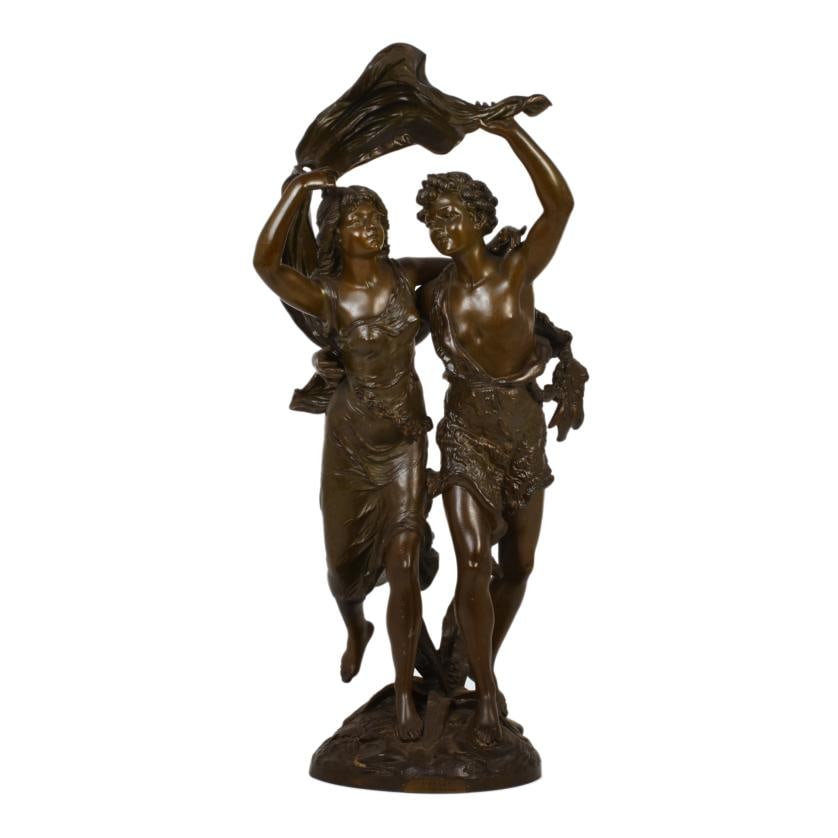 AFTER MODELS BY EMILE BRUCHON (1806-1895), 'L'orage' (1 of 2)