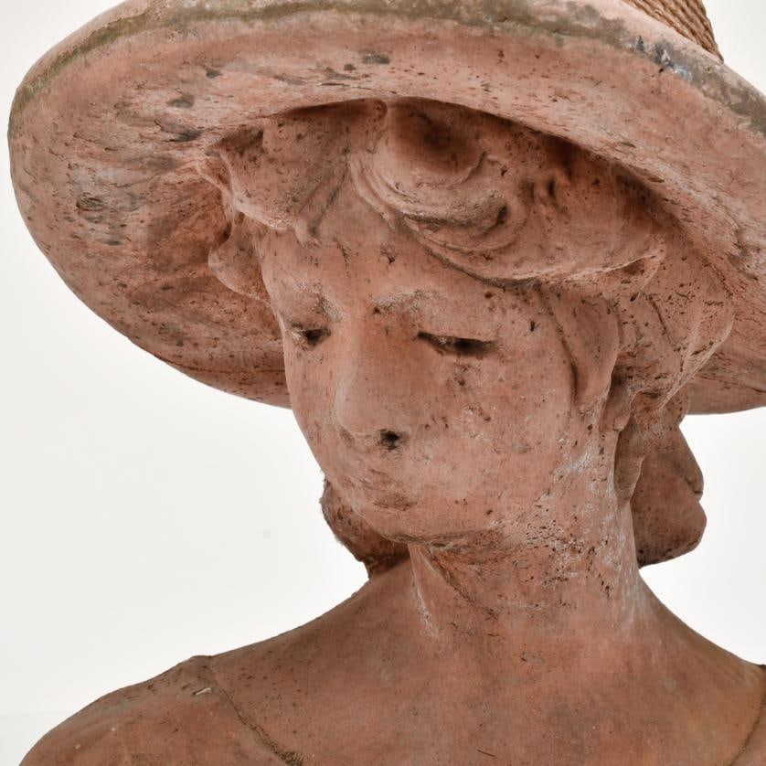 Woman's bust.: Plaster. Minor flaws. 42 x 39 x 21 cm.