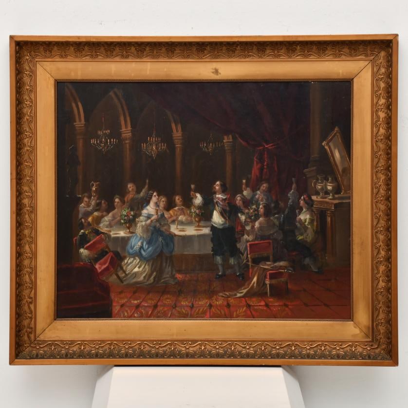 19TH CENTURY FRENCH SCHOOL. "Banquet". (1 of 4)