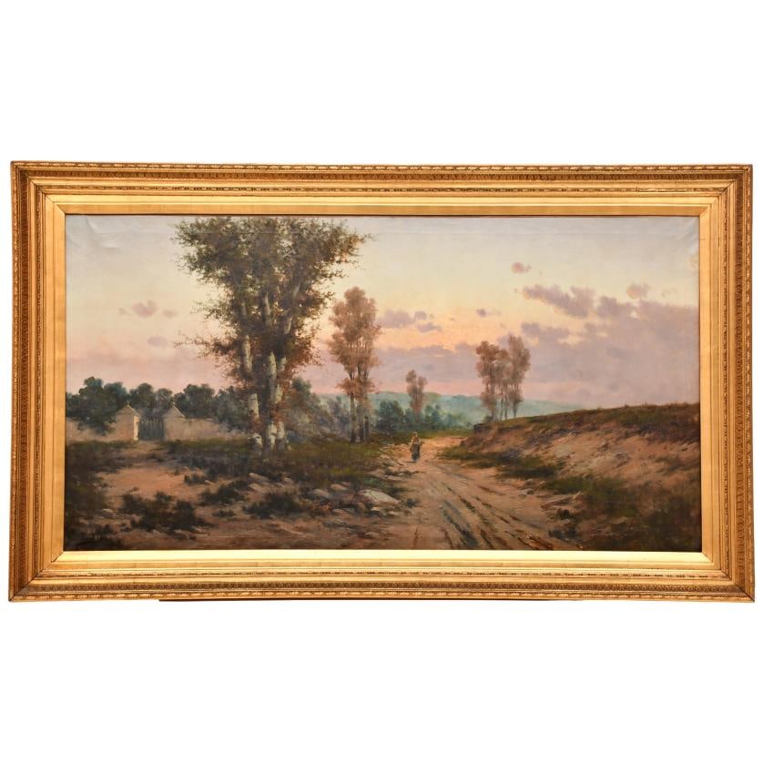 19TH-20TH CENTURIES SPANISH SCHOOL. "Sunset landscape". (1 of 5)