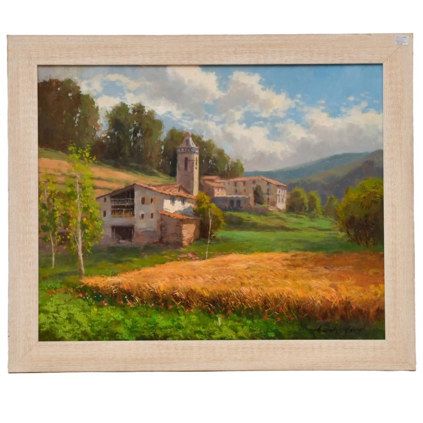 FRANCESC CARBONELL MASSABE (1928). "El camp de blat", Olot. (1 of 4)