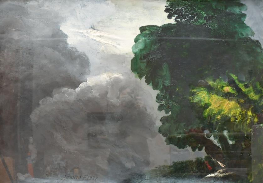 RAMIRO FERNANDEZ SAUS (1961). "Cloudy Landscape", 1987. (1 of 4)