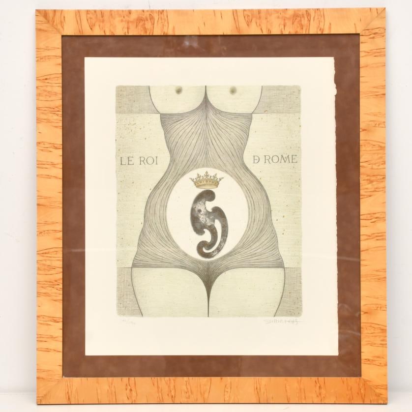 JOSEP MARIA SUBIRACHS (1927-2014). "Le Roi de Rome".: Lithograph. Signed and numbered in pencil. 117/250. 58 x 49 cm; 76.5 x 68 cm (framed).