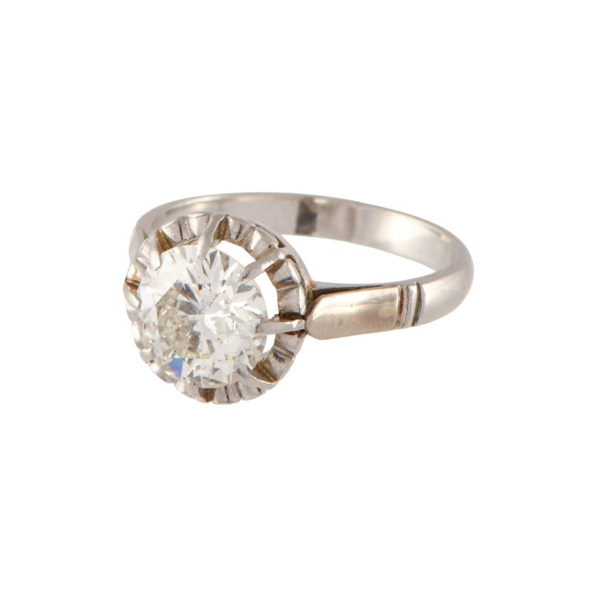 Diamond solitaire ring. - 2
