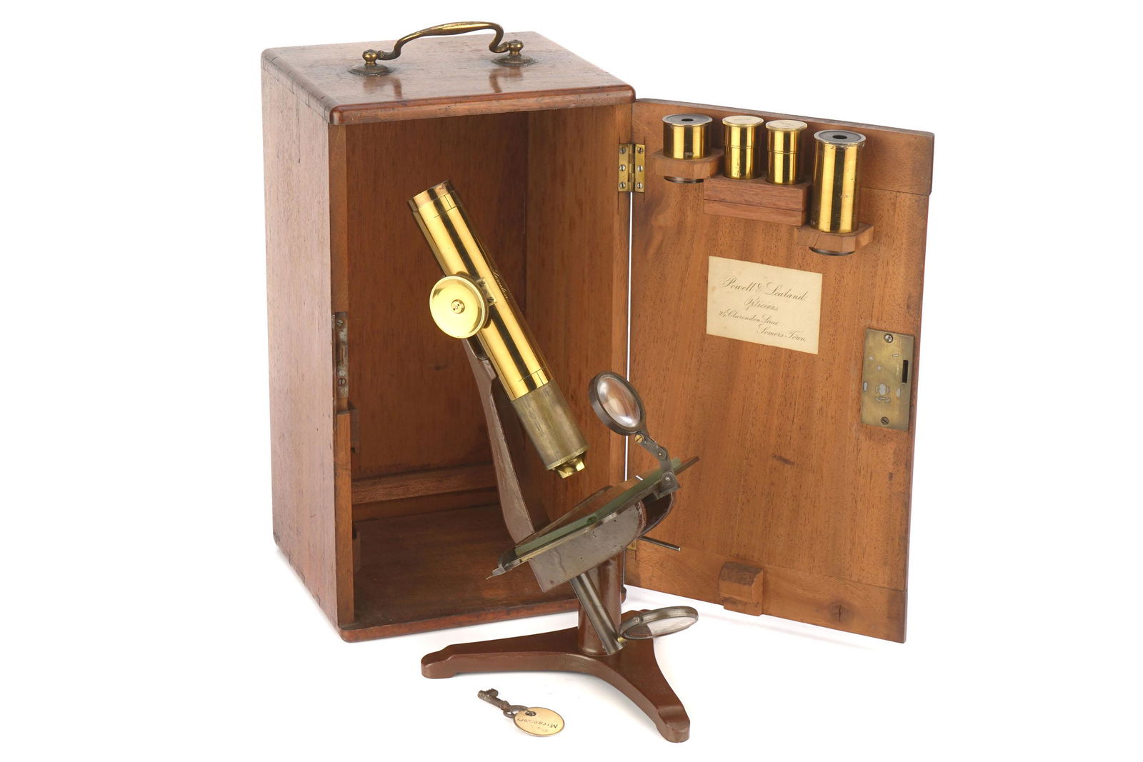 A Powell & Lealand 'Iron Stand' Microscope,  (1 of 3)