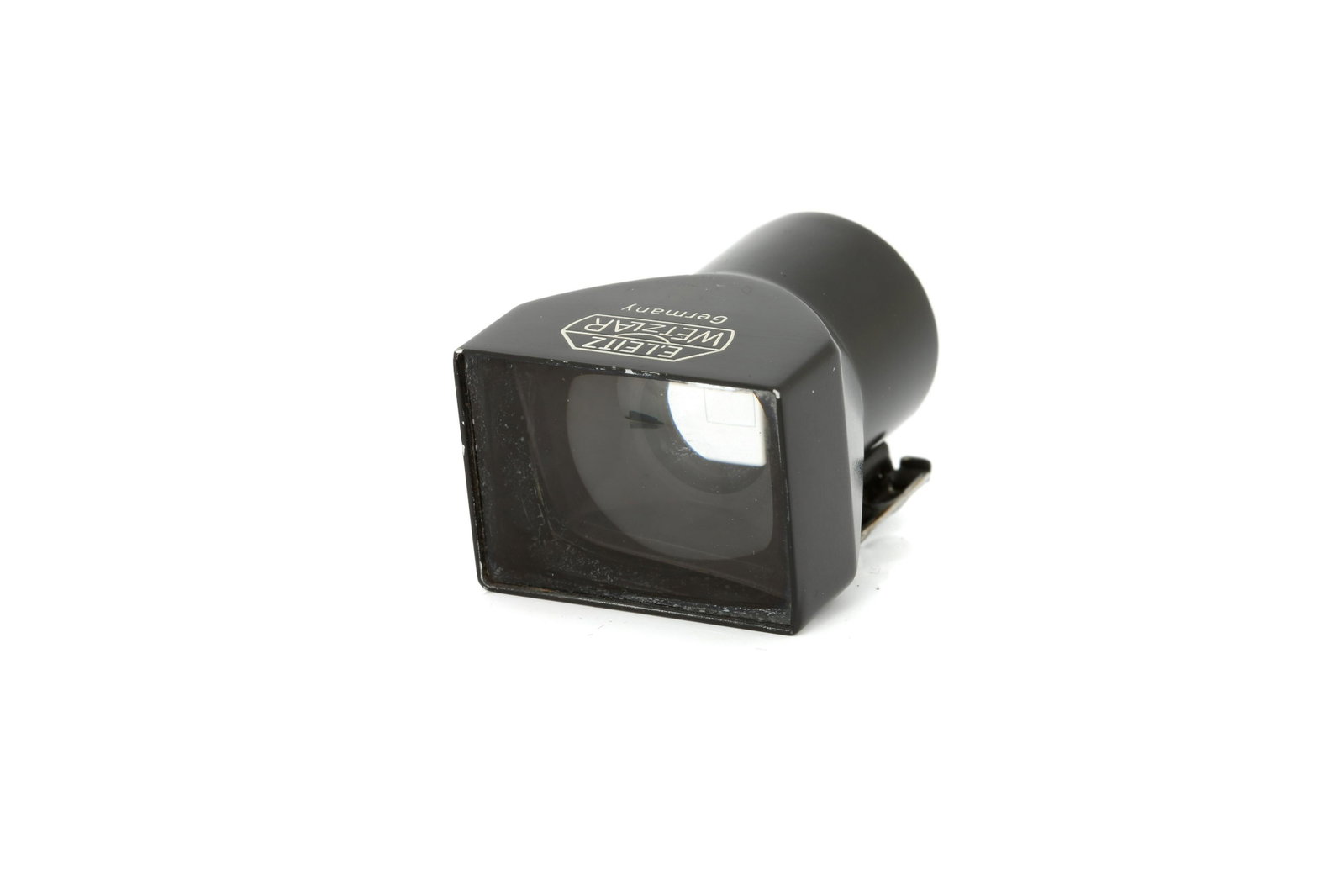 A Leica 35mm Viewfinder,: black re-paint, body, VG-E, optics, E Note: Lot imported under Temporary Admission. 5% UK import VAT will be charged on the â€˜hammerâ€™ and 20% UK VAT will be charged on the â€˜buyerâ��