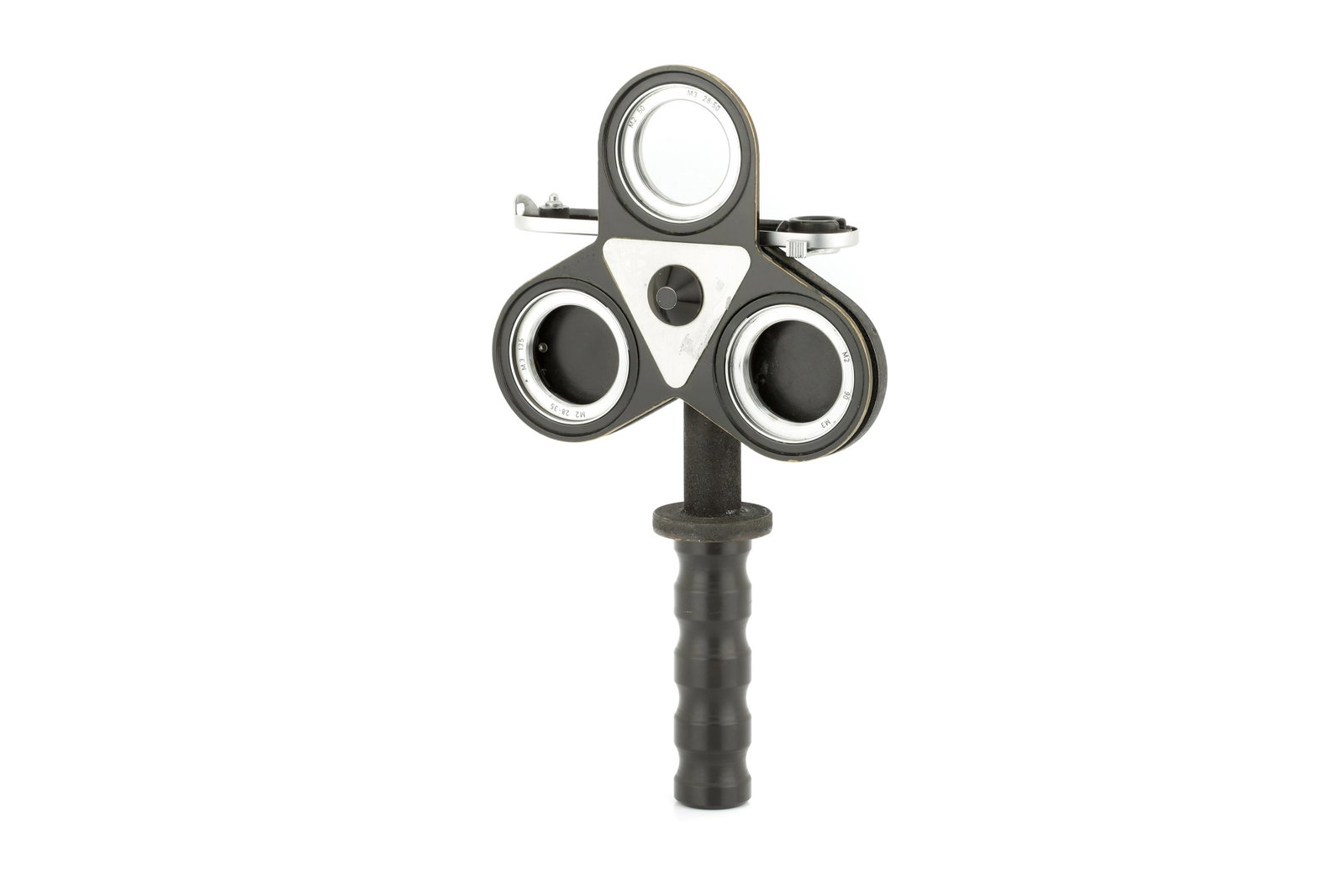 A Leica OROLF Lens Turret,: 1960, for three screw mount lenses for use with the M2 and M3 Note: Lot imported under Temporary Admission. 5% UK import VAT will be charged on the â€˜hammerâ€™ and 20% UK VAT will be charged