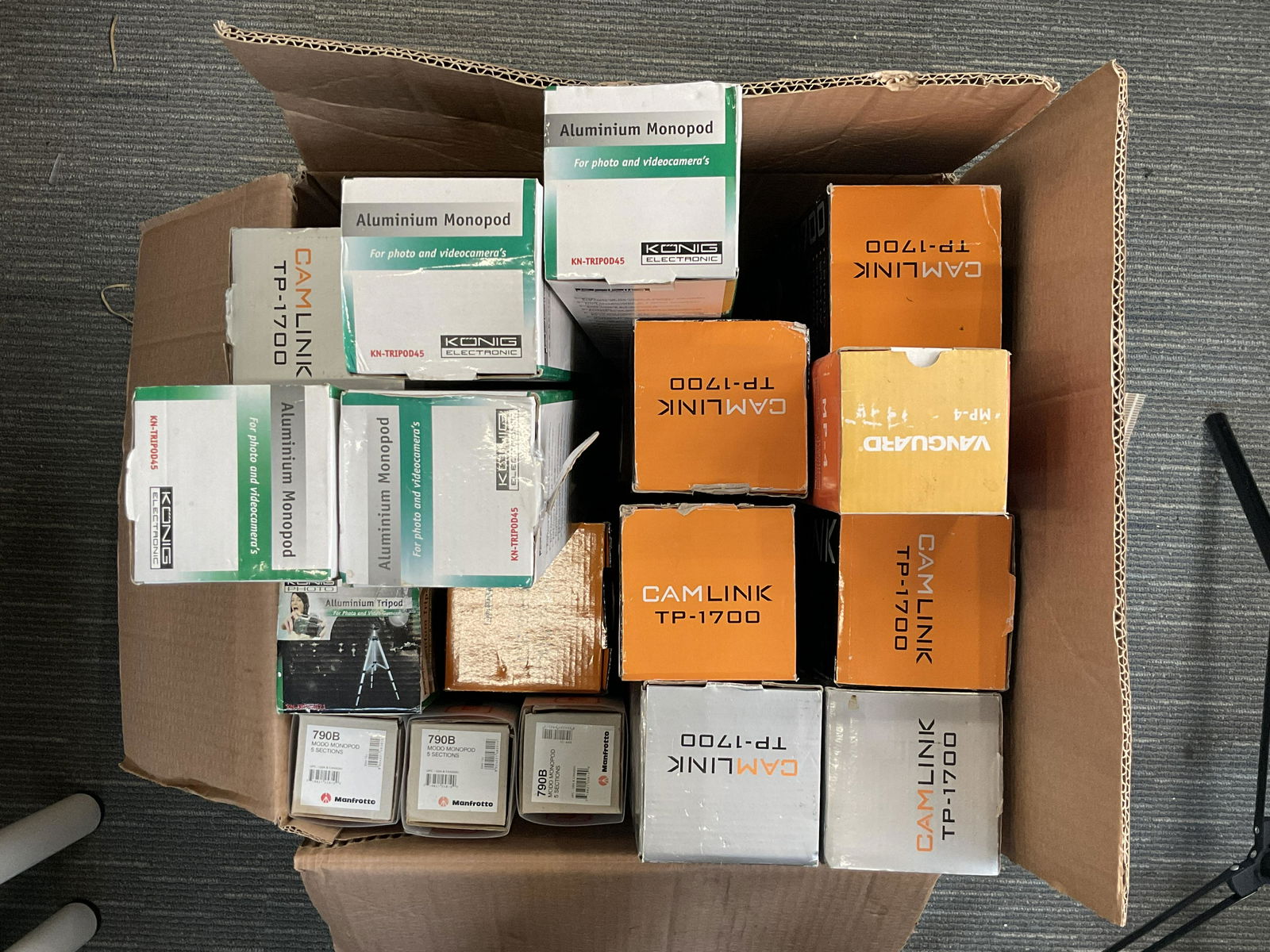 A Selection of Boxed Camera Tripods & Monopods, (1 of 1)