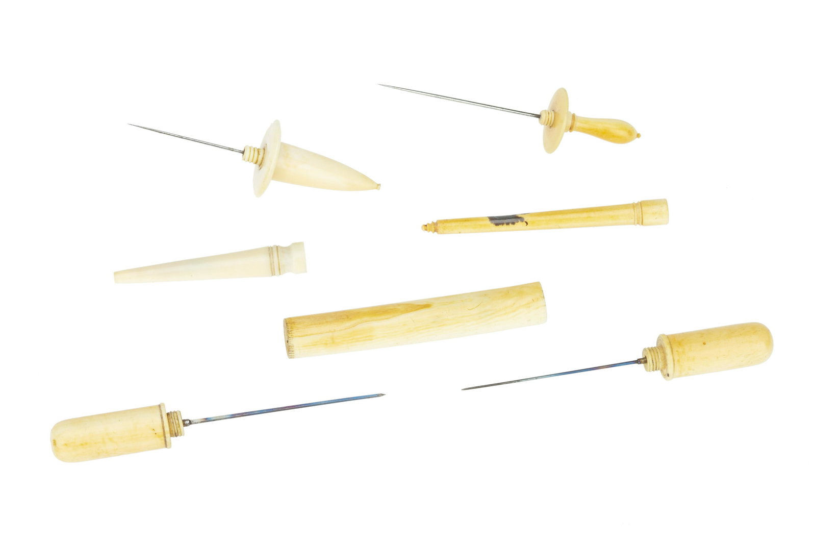 Medical, Antique Ivory-Cased Acupuncture Needles, (1 of 1)