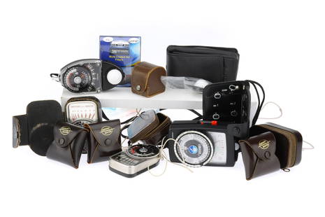 A Selection of Camera Light Meters,: A Selection of Camera Light Meters,including Sekonic Studio Deluxe L-398, Gossen Lunafix F and more (a lot) Provenance: This lot is John Robert Young collection