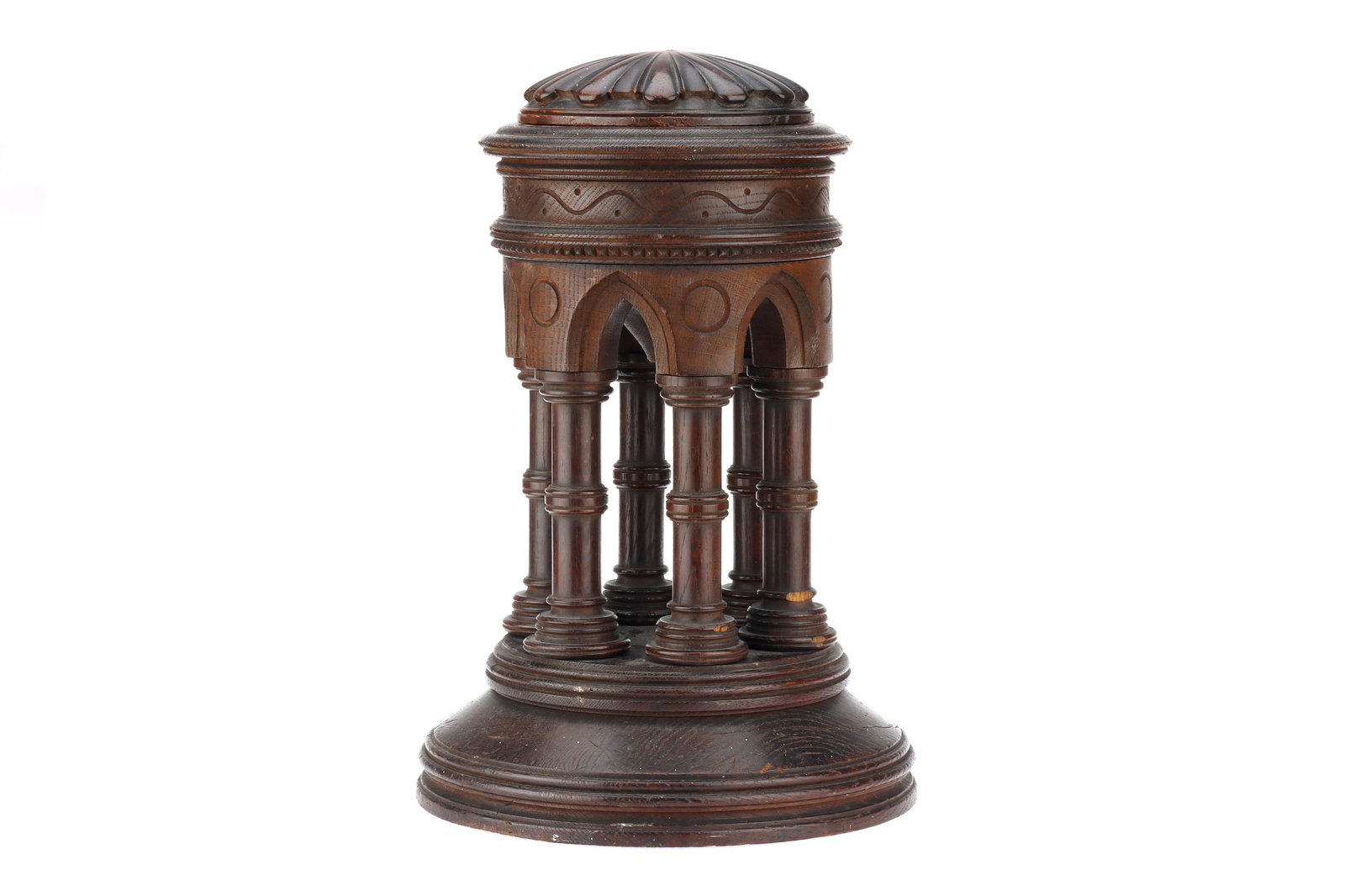 A Gothic Oak Travelling or Portable Font, (1 of 1)