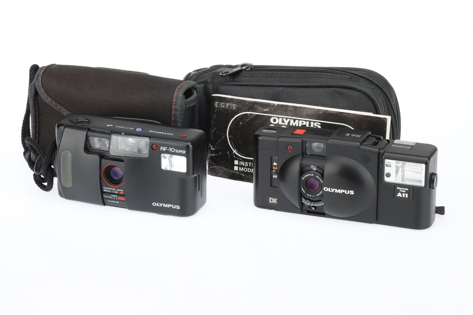 An Olympus XA 3 and an Olympus AF-10 Compact 35mm Cameras (1 of 1)