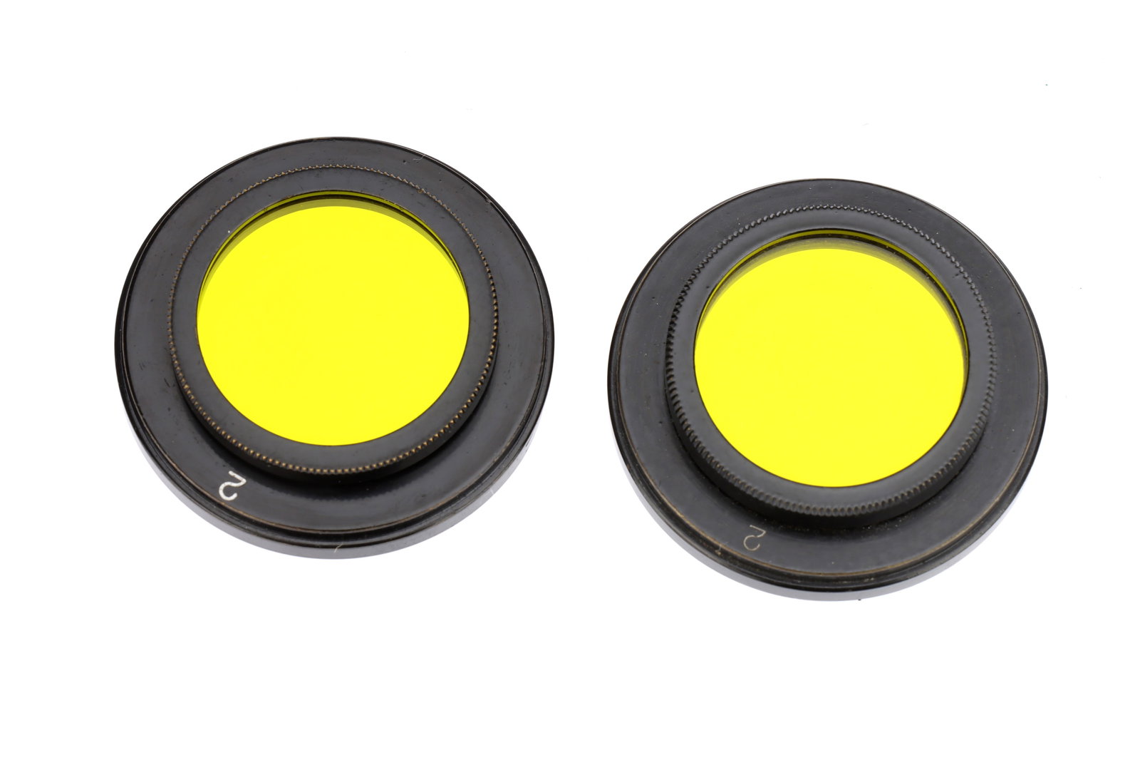 Two Early Leica No.2 Slip-On Yellow Filter, (1 of 1)