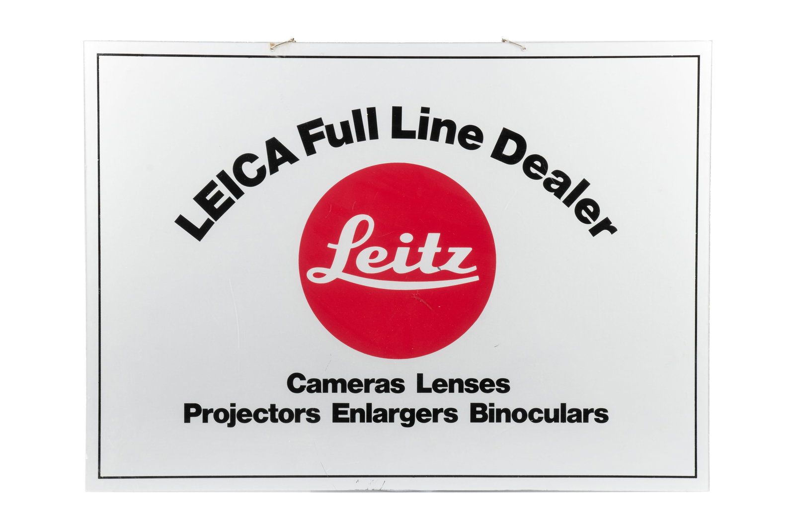 A Leica Full Line Dealer Advertising Sign, (1 of 2)