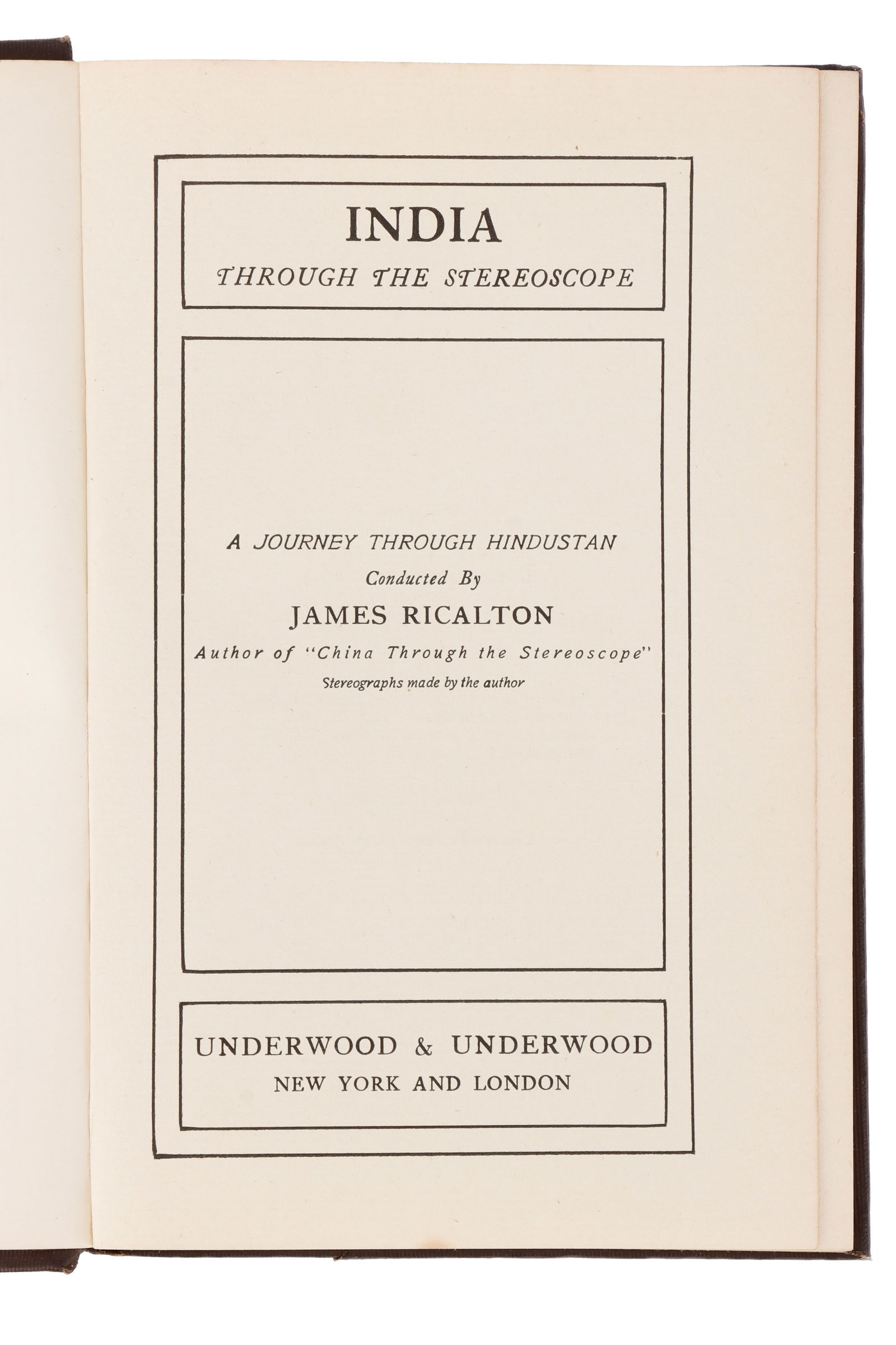 India Through The Stereoscope By Underwood And Underwood, Auction