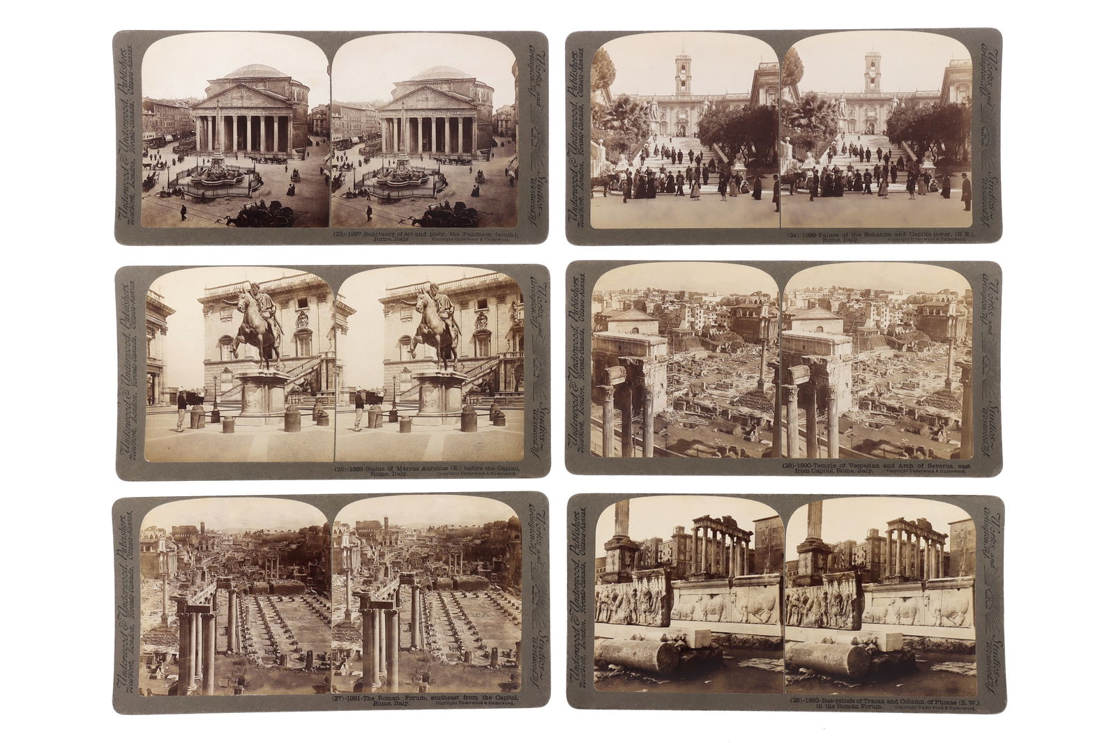 Stereoviews Of Rome, By Underwood And Underwood, Auction