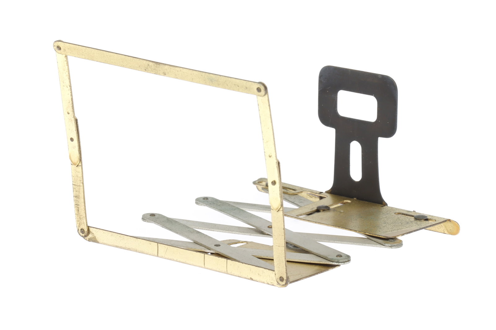 A James A. Sinclair Brass "Scissors" Accessory Frame Finder: possibly for N & G Nydia or similar cameras