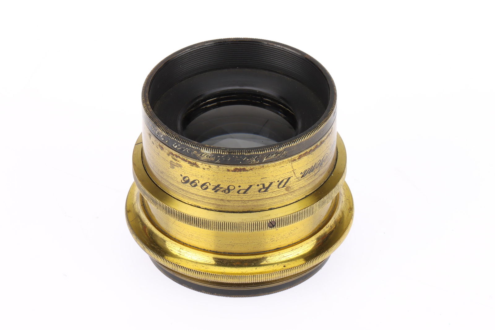 A Carl Zeiss Jena f/6.7 200mm Aplanat for Projection Lens: A Carl Zeiss Jena f/6.7 200mm Aplanat for Projection Lens brass, barrel G, optics G with very light dust.