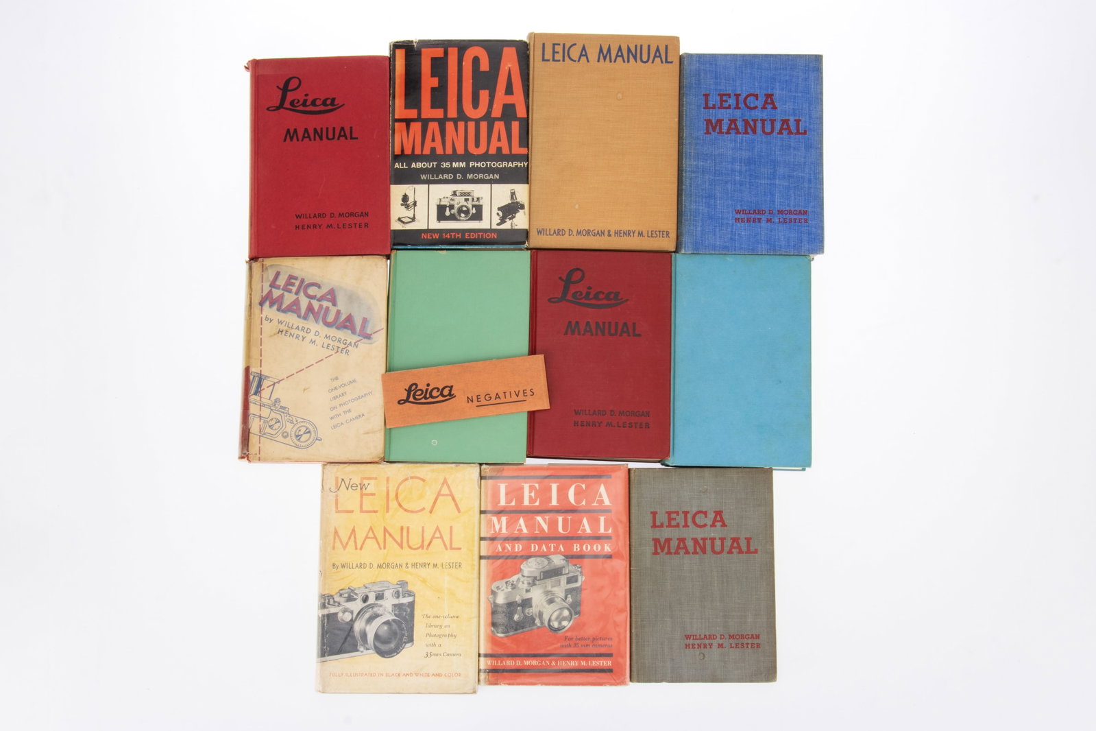 A Collection of "The Leica Manual" Books: A Collection of "The Leica Manual" Books from the 1930's to 1060's, eleven books.