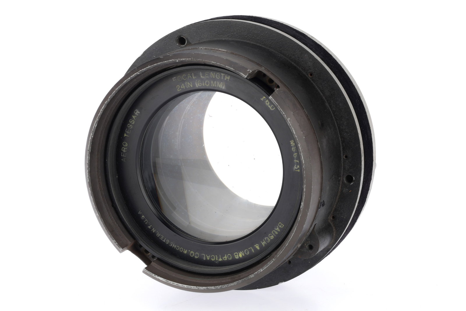 A Bausch & Lomb Aero Tessar f/6.0 24in (610mm) Lens: A Bausch & Lomb Aero Tessar f/6.0 24in (610mm) Lens serial no.MS6731, body F, optics P-F