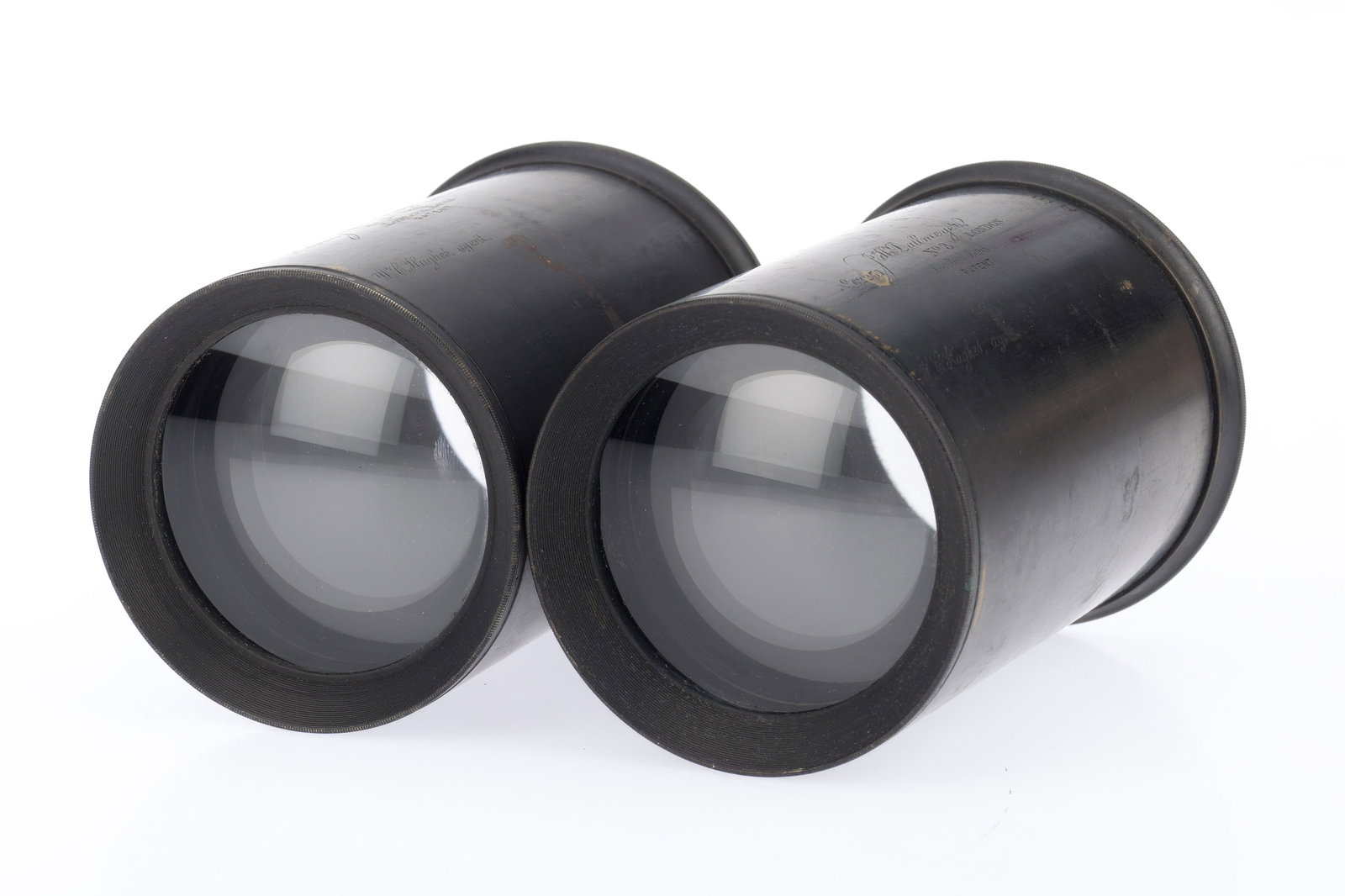 2 Large 8in Dallmeyer Projection Lenses, No.62251 & 62252, (1 of 4)