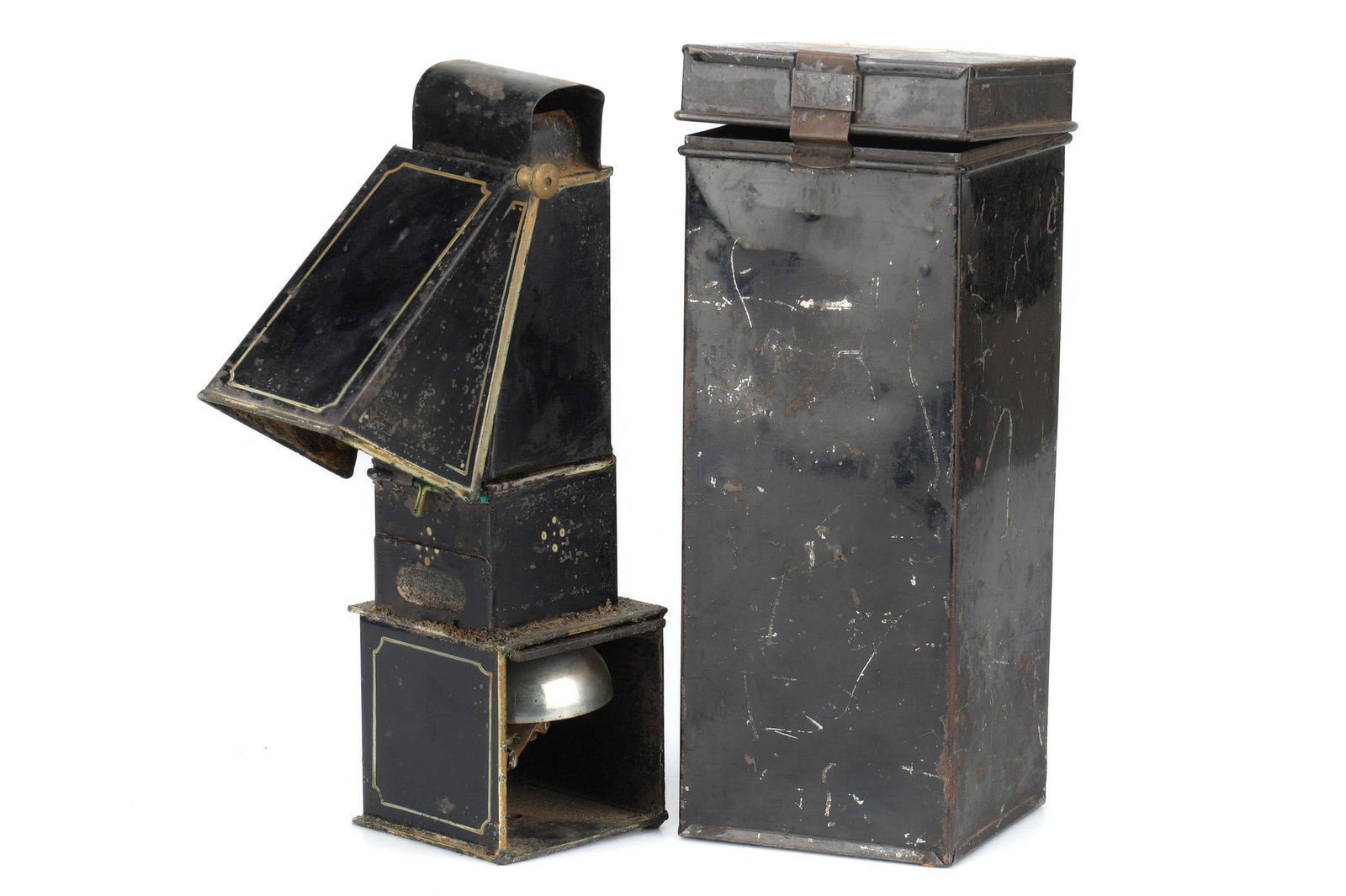 A Good Cased Magic Lantern Operators Lamp, (1 of 1)