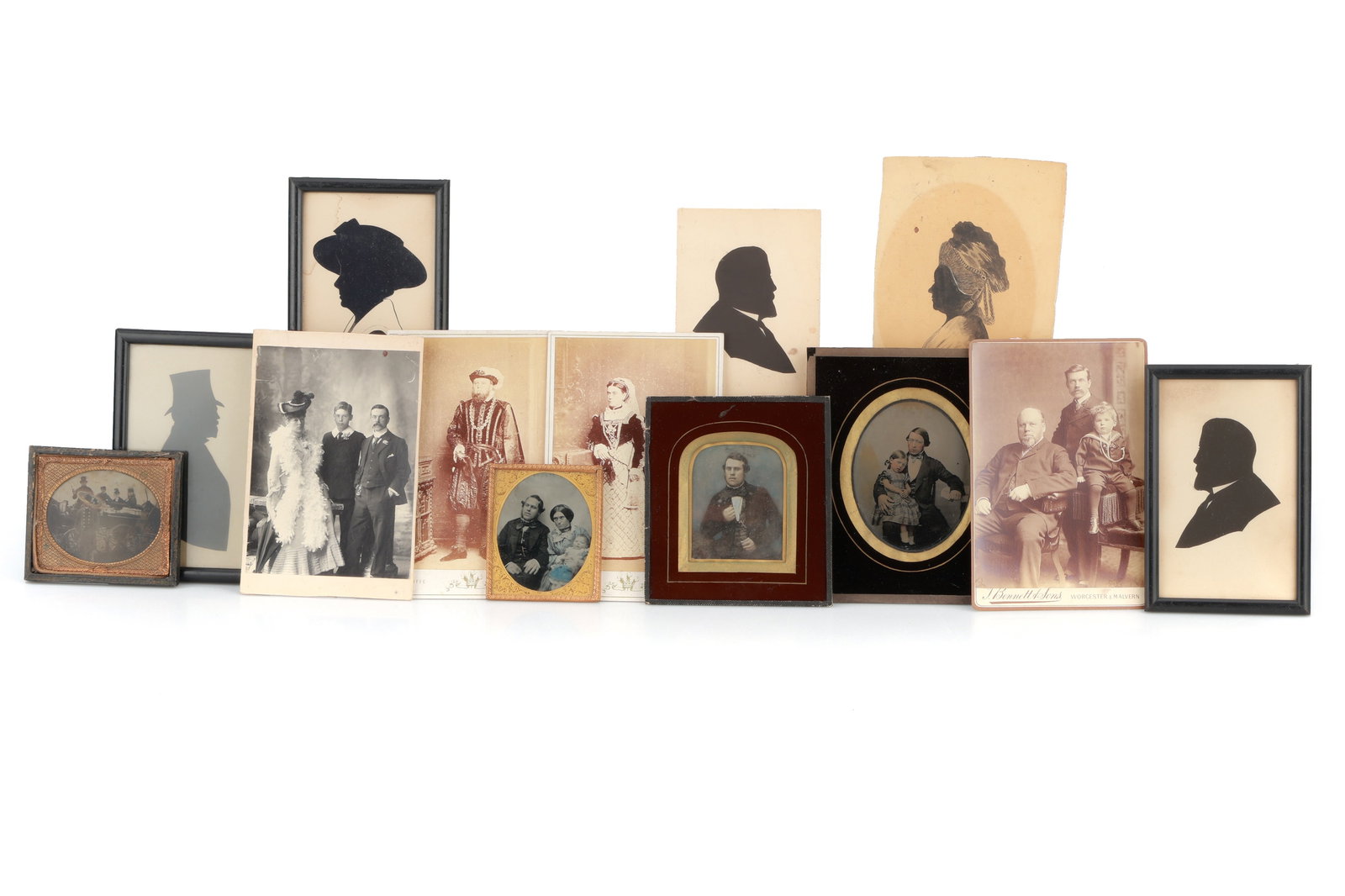 Collection of Daguerreotype, Ambrotype Photographs & Silhouettes, (1 of 8)
