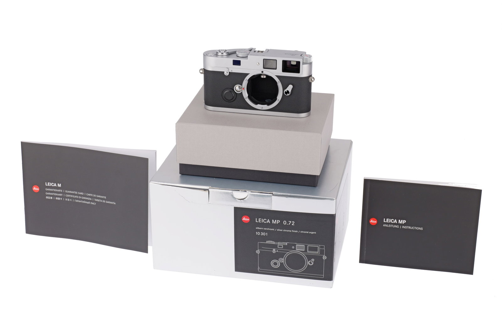 A Leica MP Rangefinder Camera,: 2019, chrome, serial no. 5257464, body, E, complete with paperwork and maker's boxes
