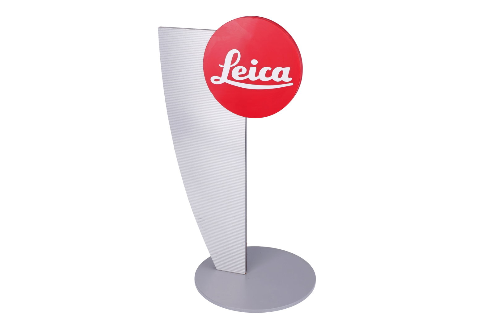 A Large Leica Advertising Stand,: metal and perspex construction, approx 40cm tall