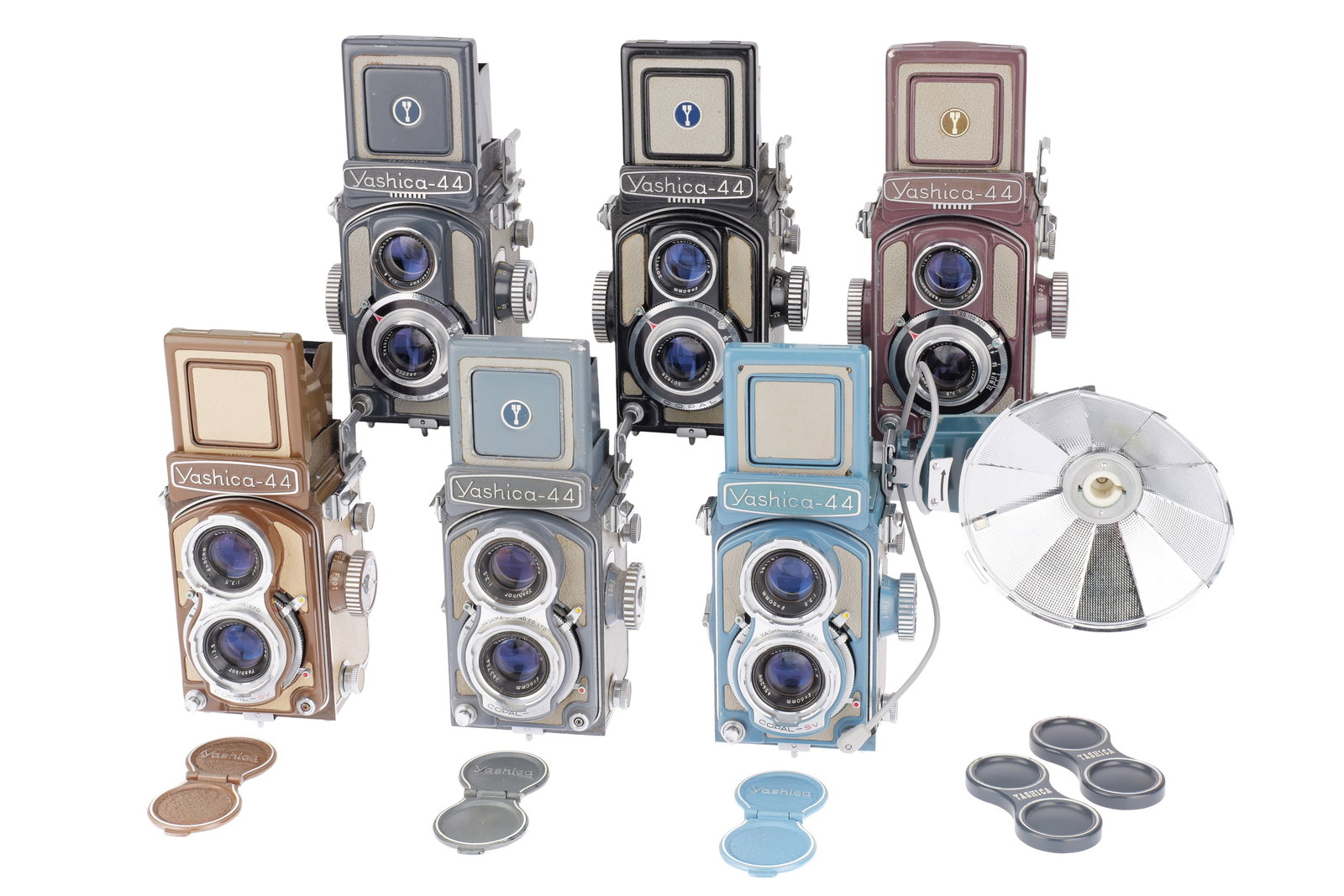 Six Yashica-44 127 Format TLR Cameras, (1 of 3)